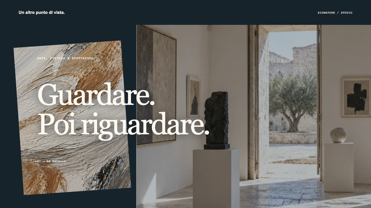Composizione illustrativa Signature: Arte, cultura e spettacolo