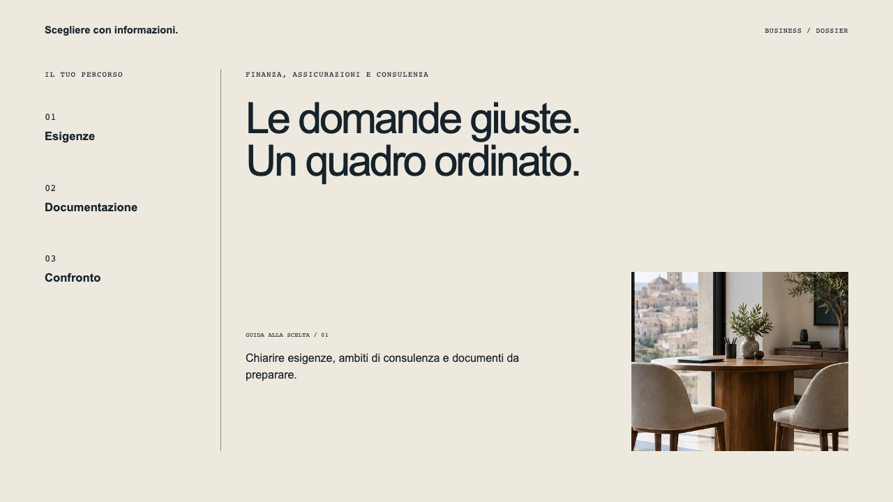 Composizione illustrativa Business: Finanza, assicurazioni e consulenza