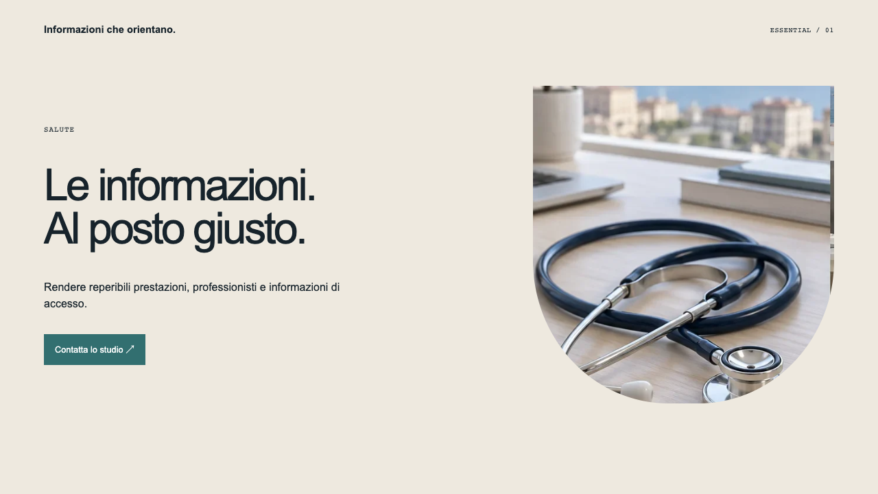 Composizione illustrativa Essential: Salute