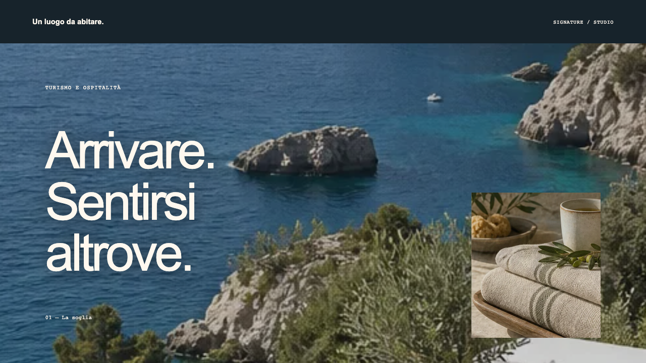 Composizione illustrativa Signature: Turismo e ospitalità